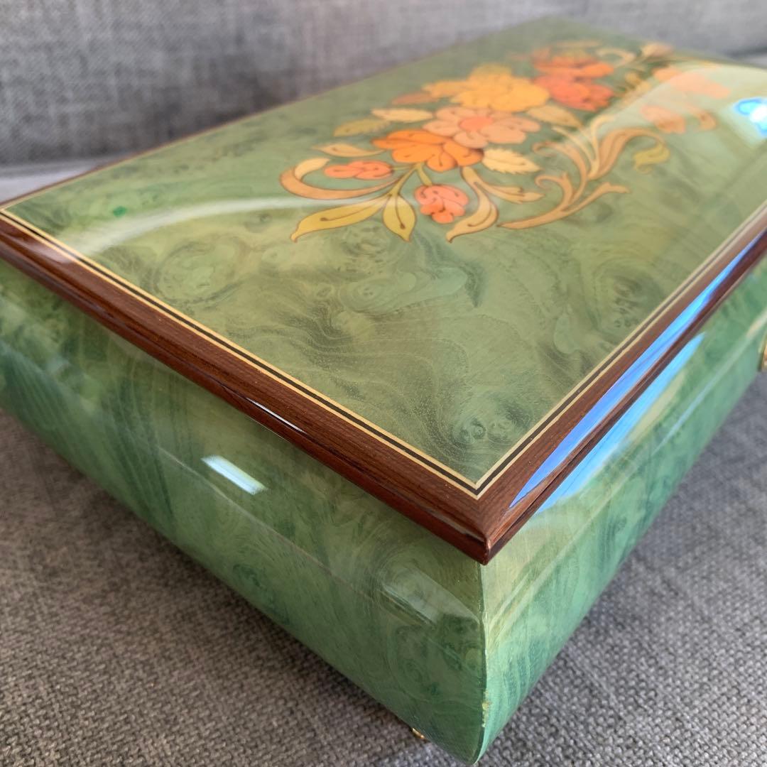 美品 Romance リュージュ イタリア製 宝石箱 スイス製オルゴール