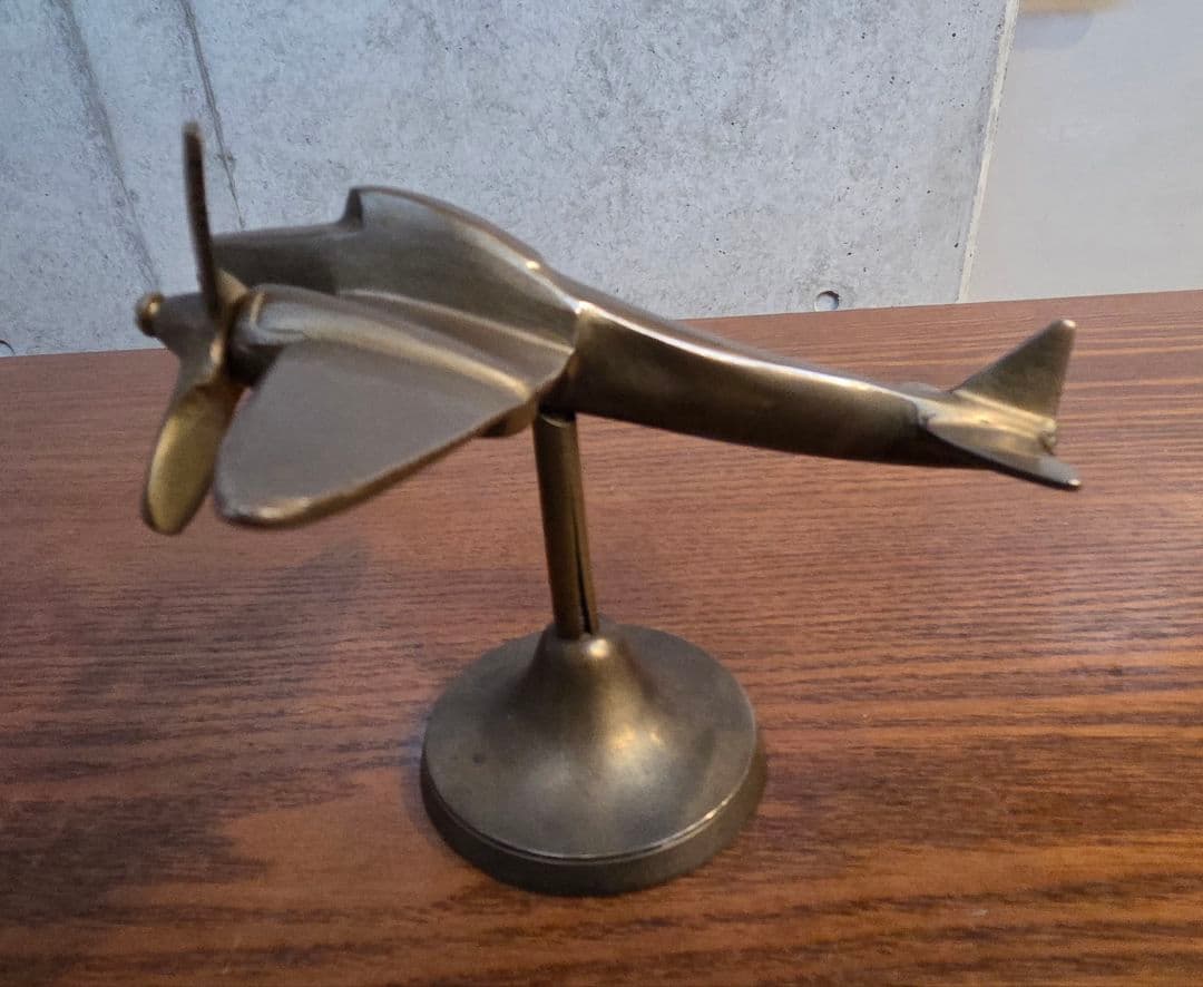 《アンティーク品》 双発飛行機 置物・オブジェ
