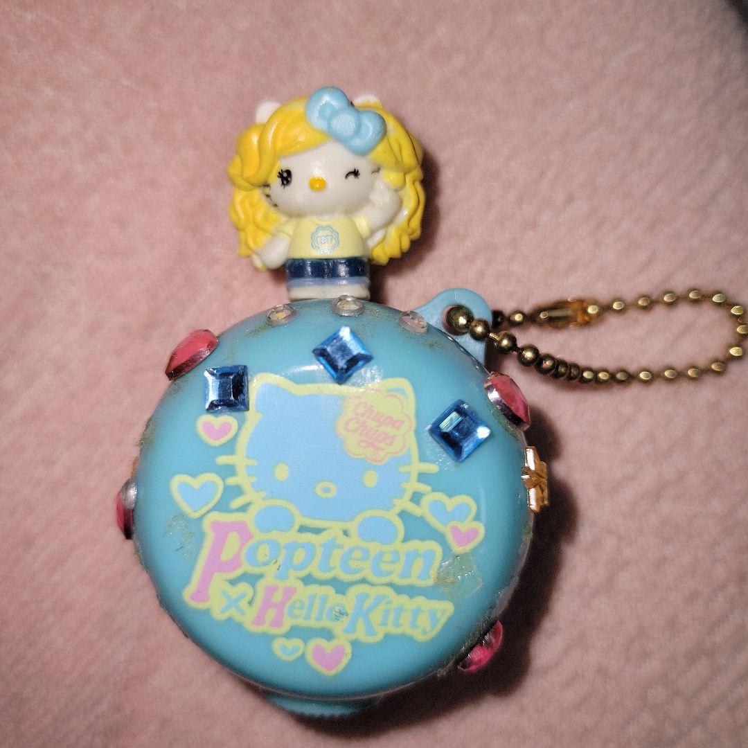 激レア　Popteenコラボ　ギャルキティ　チュッパチャプスケース　平成レトロ 美品】Popteen✕ハローキティ チュッパチャップスケース 平成ギャル