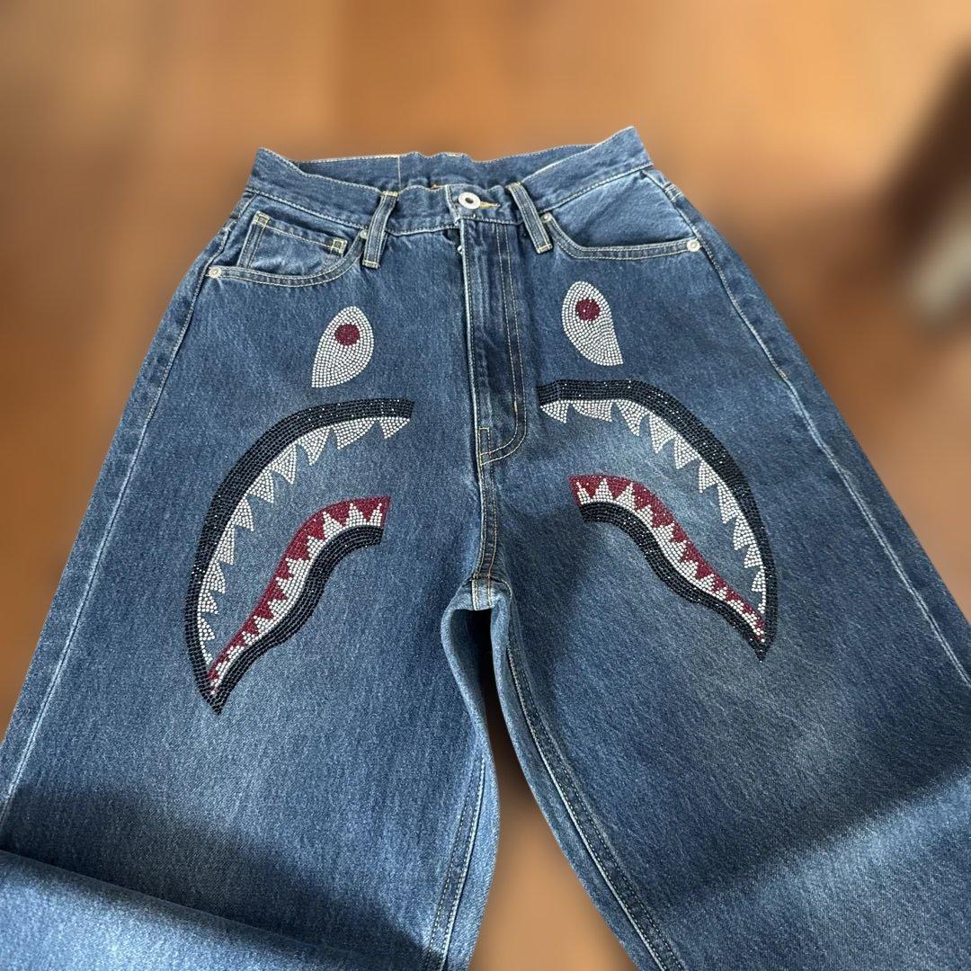 a bathing ape ラインストーンデニム 中古・古着通販】A BATHING APE (ア ベイシング エイプ) STONE WASHED