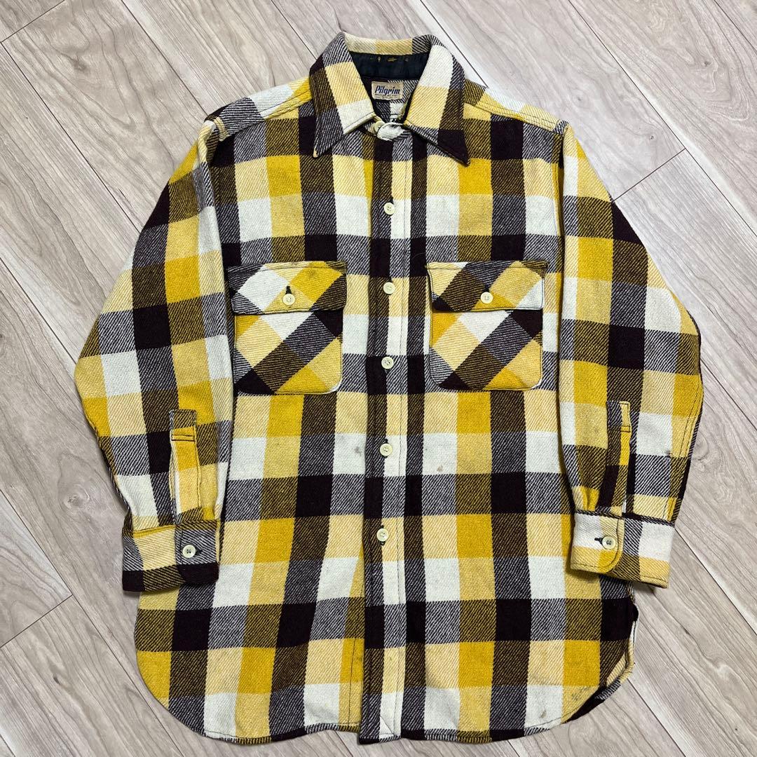 40s PILGRIM ピルグリムマチ付き vintageヴィンテージネルシャツ