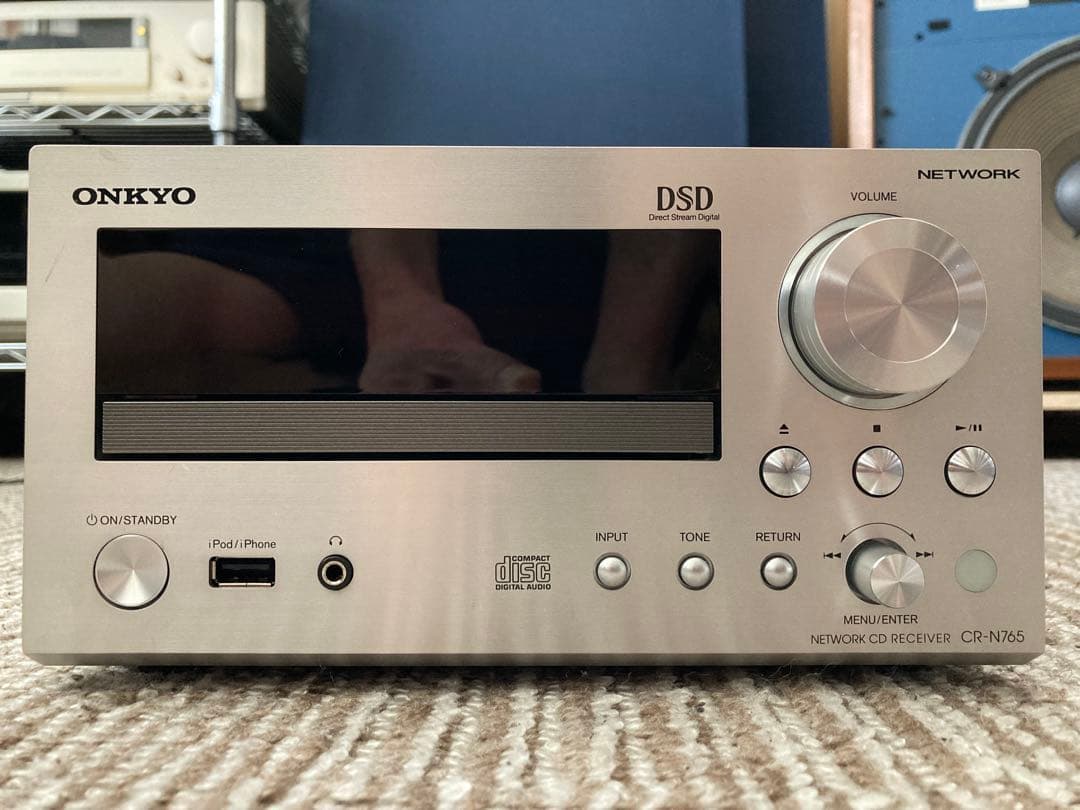ONKYO ネットワークCDレシーバー CR-N765　動作品 ONKYO CR-N765 ネットワークCDレシーバー ハイレゾ対応 シルバー CR