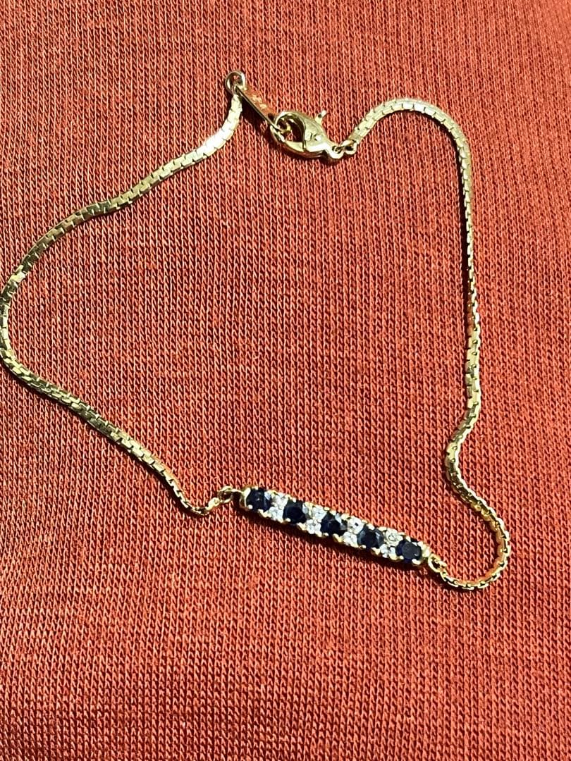 K18 ダイヤモンド＆ブルーサファイア ブレスレット ブルーサファイア×ダイヤモンド K18/K10ブレスレット・リゼッテ