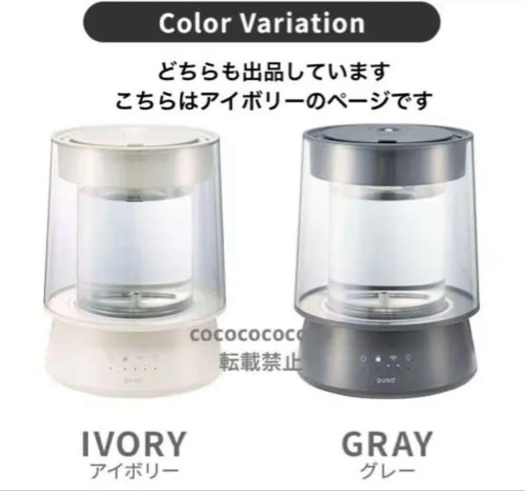 QUADS クワッズ スチーム加湿器 アイボリー グラス - メルカリ