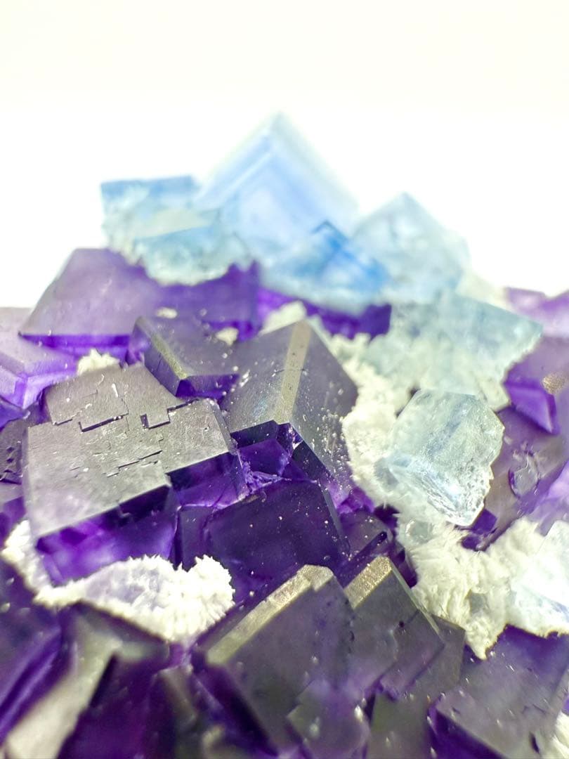 パープル　ブルーフローライト　浙江省産　蛍石　原石　鉱物標本　天然石 浙江省産パープルピンクフローライト原石69.4g - パーフェクトストーン