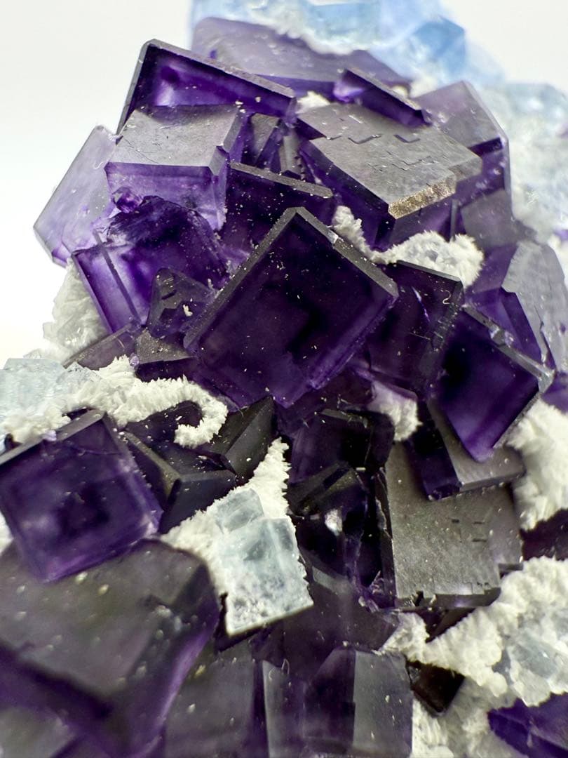 パープル ブルーフローライト 浙江省産 蛍石 原石 鉱物標本 天然石