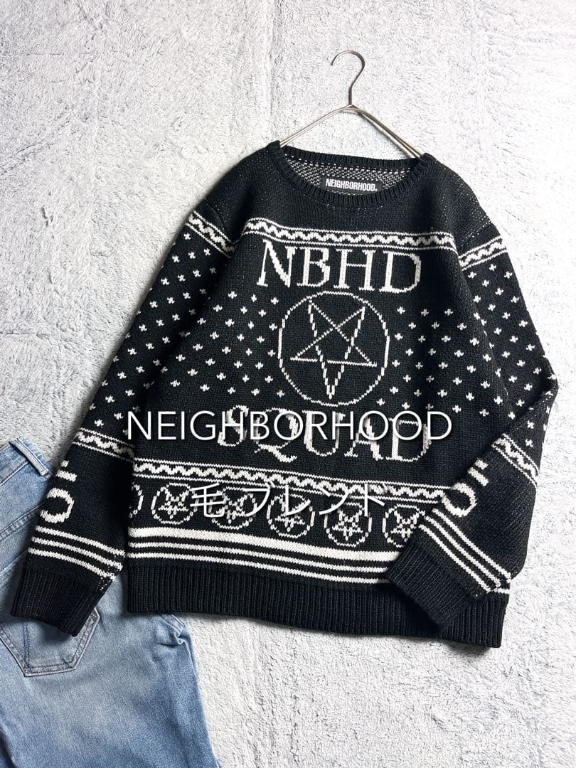 【NEIGHBORHOOD】ネイバーフット ジャガードニット 五芒星柄セーター FOUND GOOD（ファウンドグッド） ニット セーター センバナジャガード