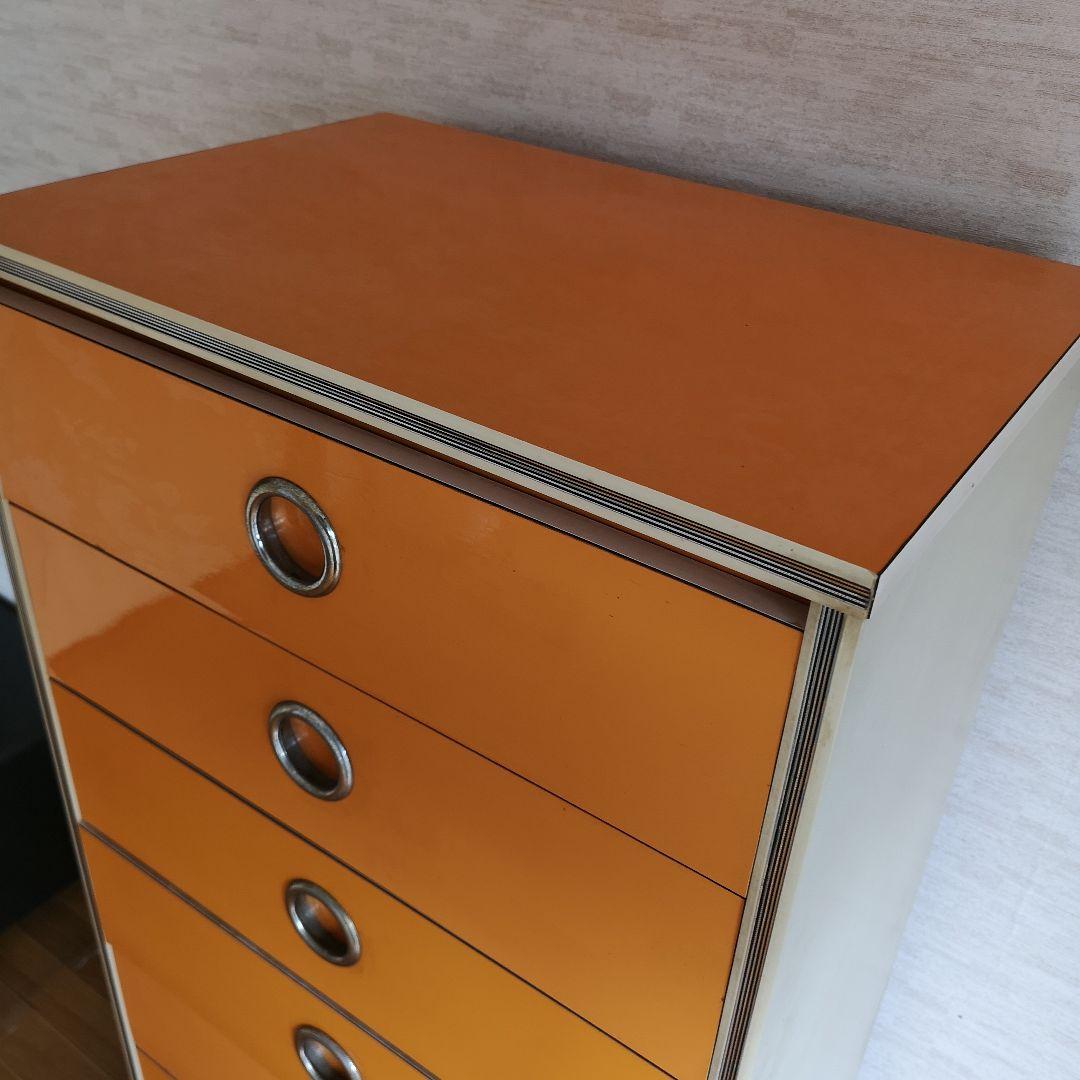 オレンジ タンス 昭和レトロ レトロポップ - メルカリ