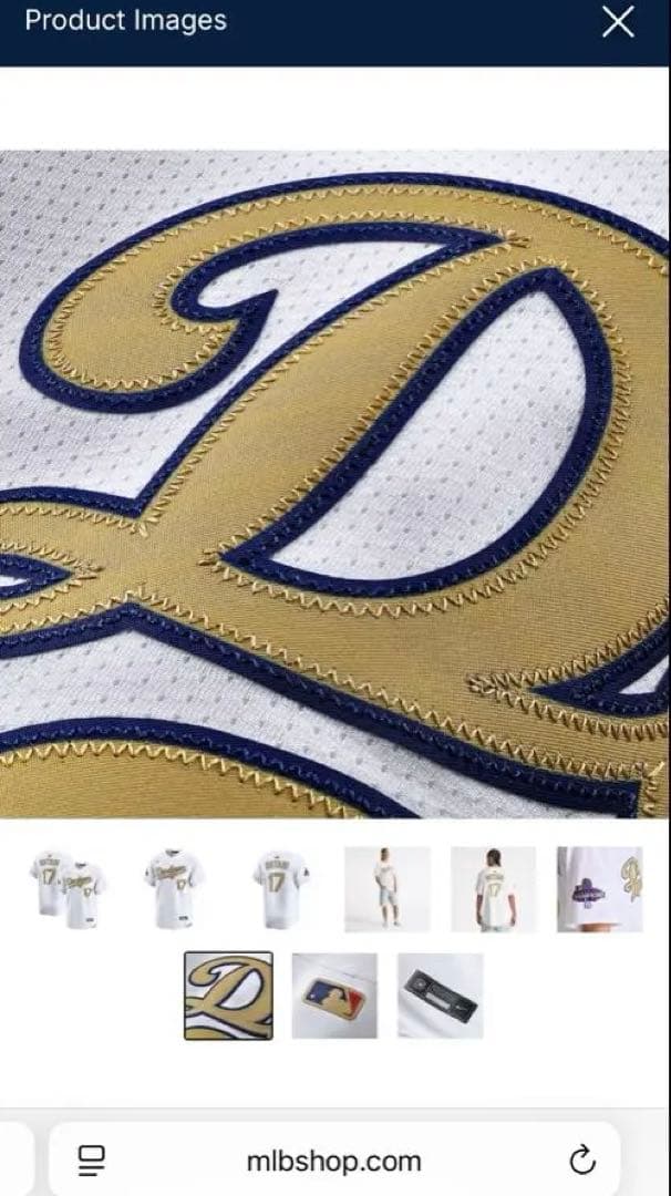 新品 未開封 ドジャース 大谷翔平 17番 ゴールド ユニフォーム メンズ