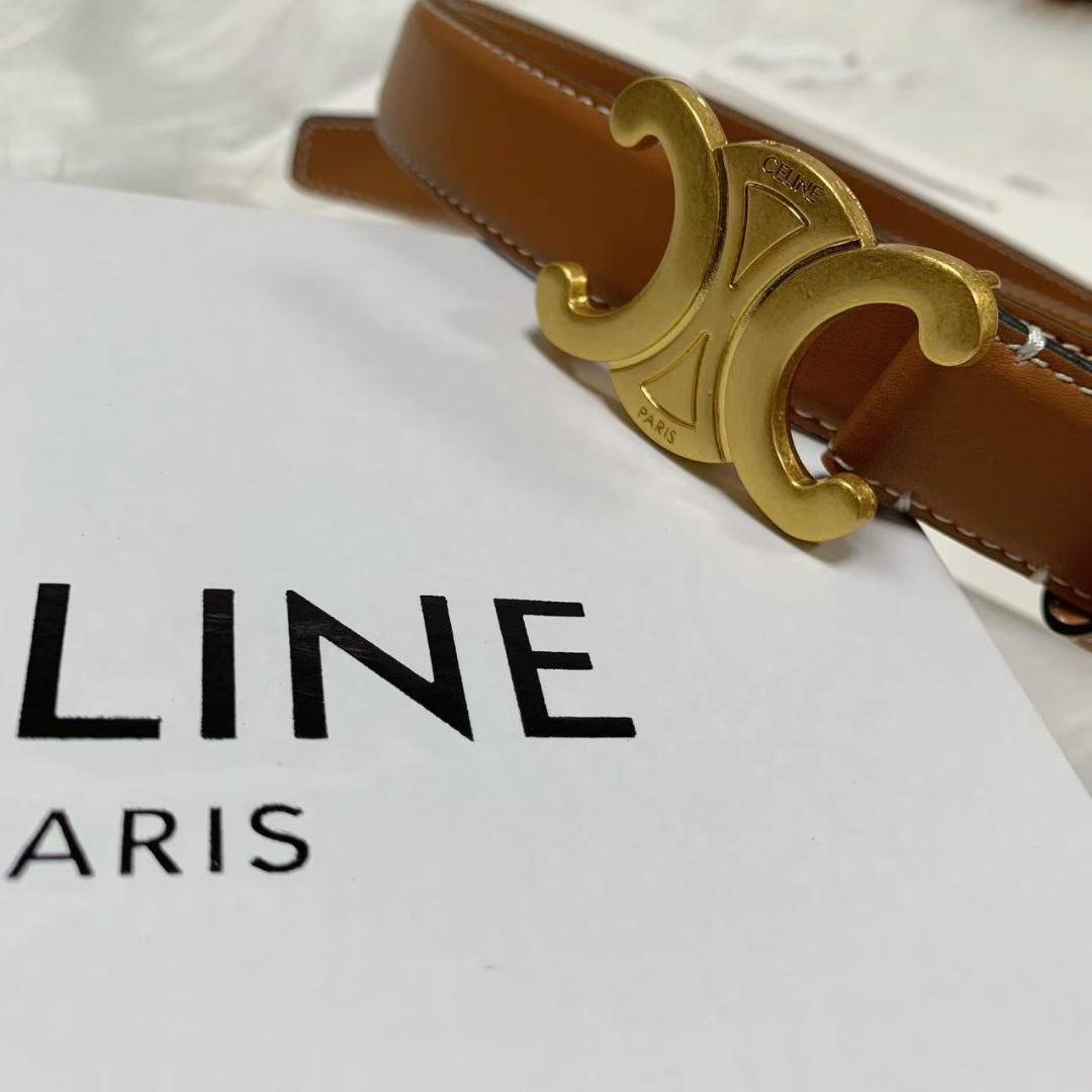 美品 本革✨セリーヌ ブラウン ベルト ゴールドバックル 85 本革✨セリーヌ ブラウン ベルト ゴールドバックル 85 美品 - メルカリ