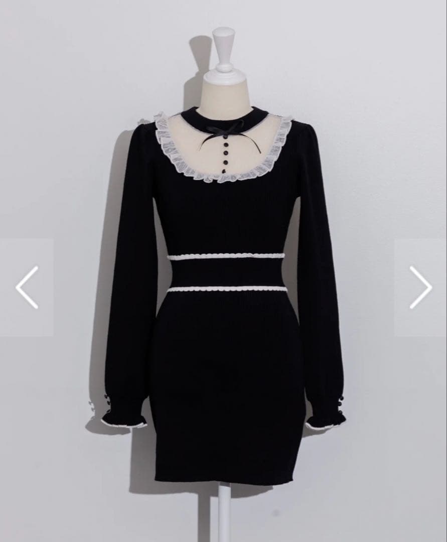 pium チュールフリルドーリーニットワンピース - メルカリ