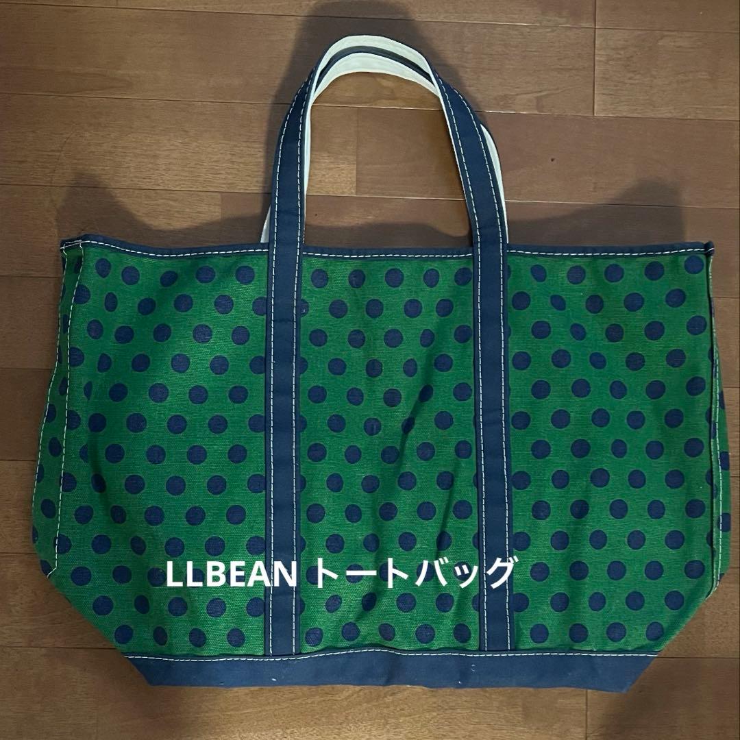 LLBean トートバッグ　水玉　ドット LLBean ドット柄 水玉 トートバッグ レア - メルカリ