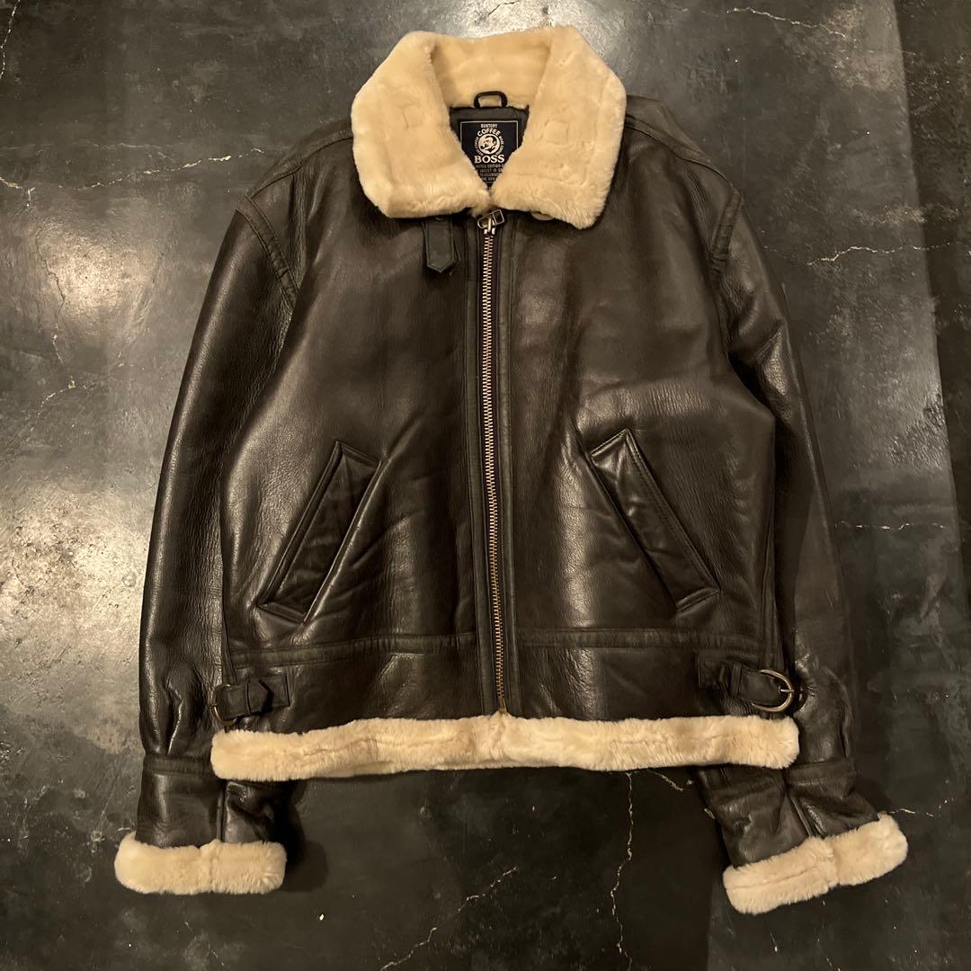 SUNTORY BOSS ムートンジャケット B-3 牛革 XL 2000年限定 - メルカリ