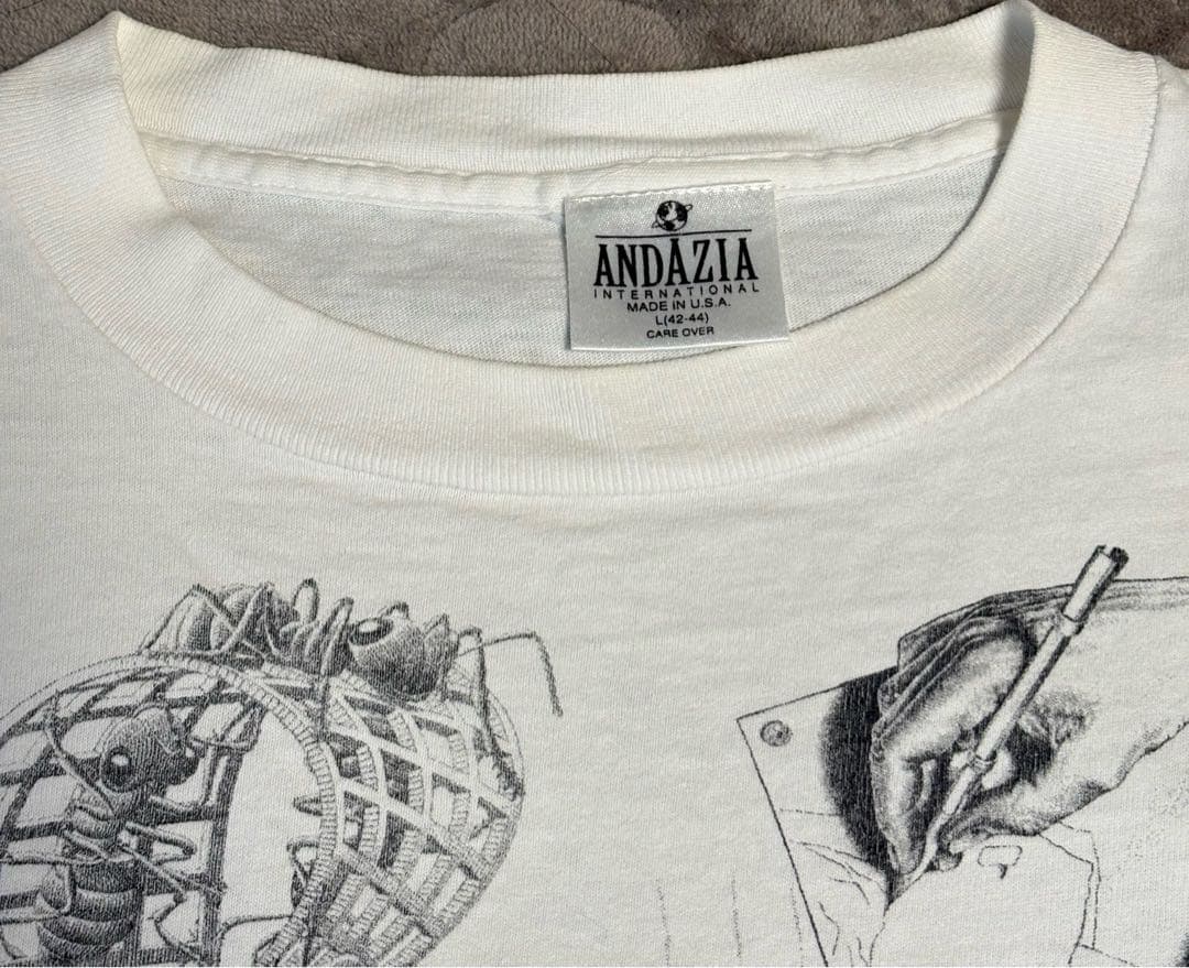 90s M.C.Escher エッシャー マルチ ロンT ANDAZIA アート