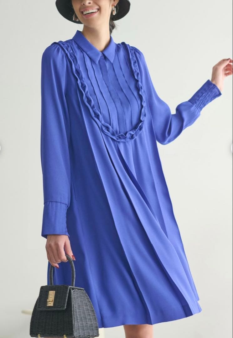 美品　セルフォード Aラインプリーツワンピース CELFORD（セルフォード）の「Aラインプリーツワンピース（ワンピース