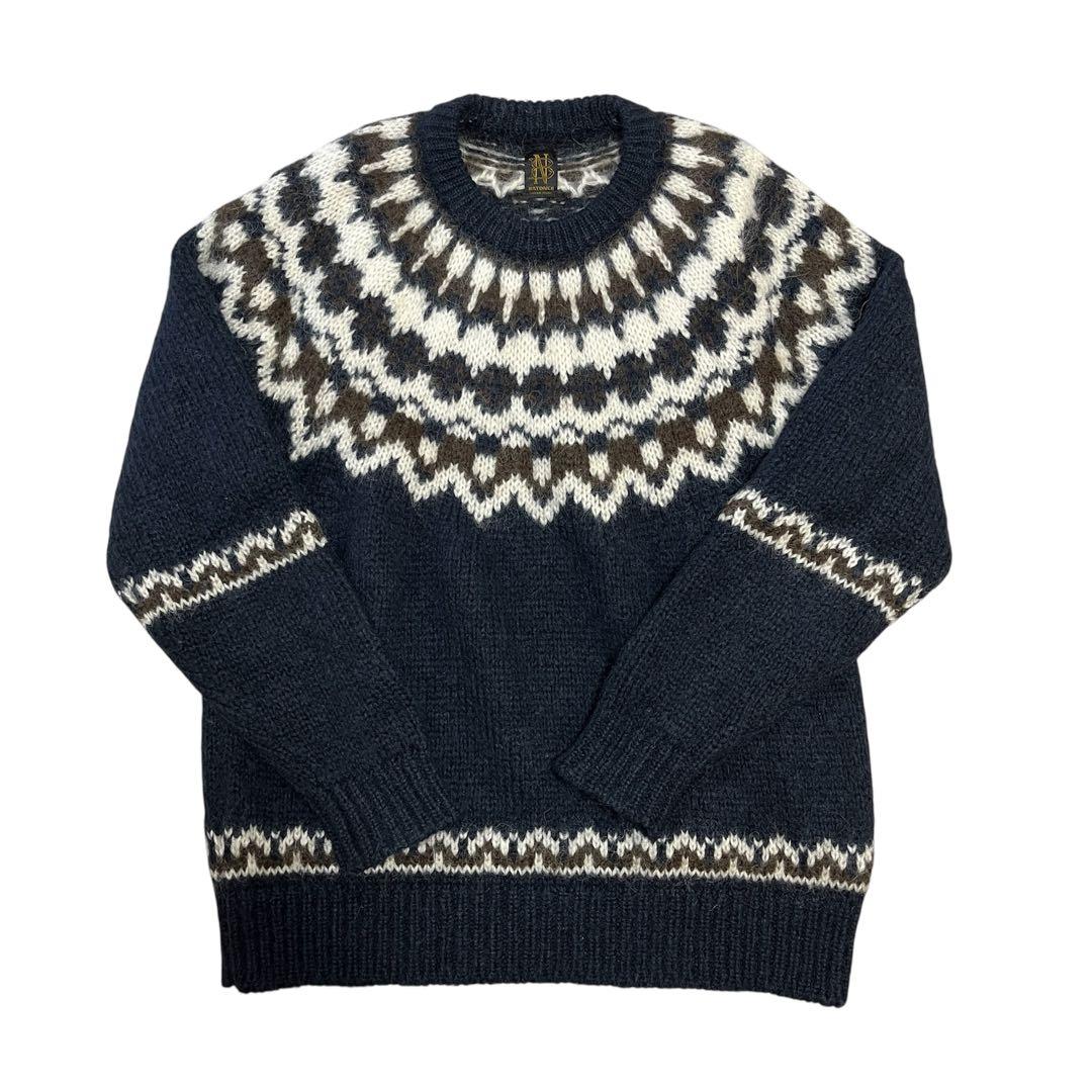 【BATONER】 MOHAIR NORDIC CREW NECKセーター GEA1】BATONER □Women MOHAIR NORDIC CREW NECK BN-25FL-049 col