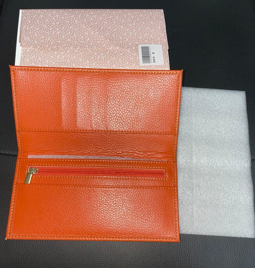 と*る様 【皇居財布】(300円オークション)皇居限定 長財布 オレンジ 本