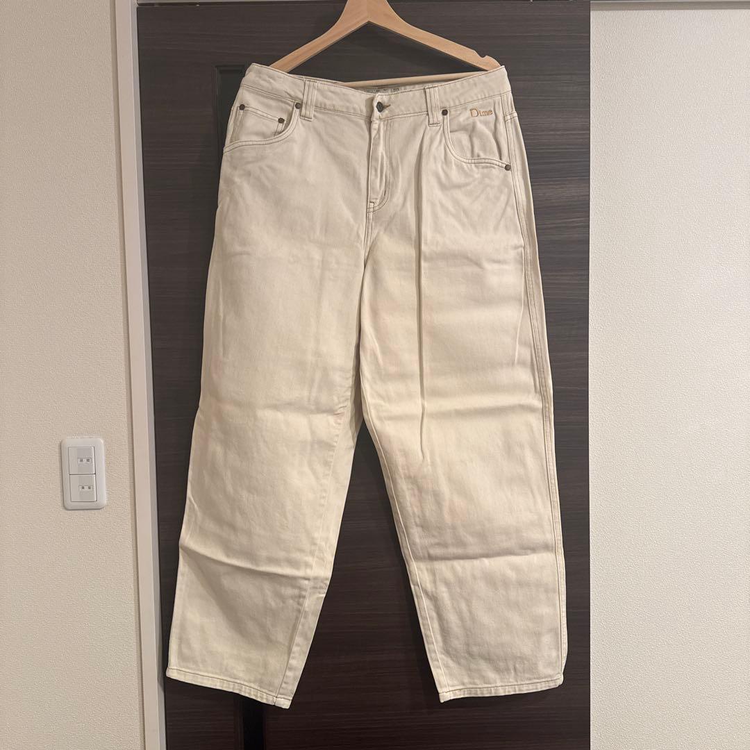 Dime バギーデニム ホワイト Dime Classic Baggy Denim Pants / SMOKE WHITE (ダイム デニムパンツ