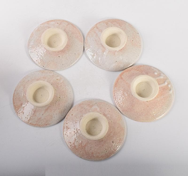 志野焼 加藤春鼎 志野銘々皿 五客 共箱 V R5015C - メルカリ