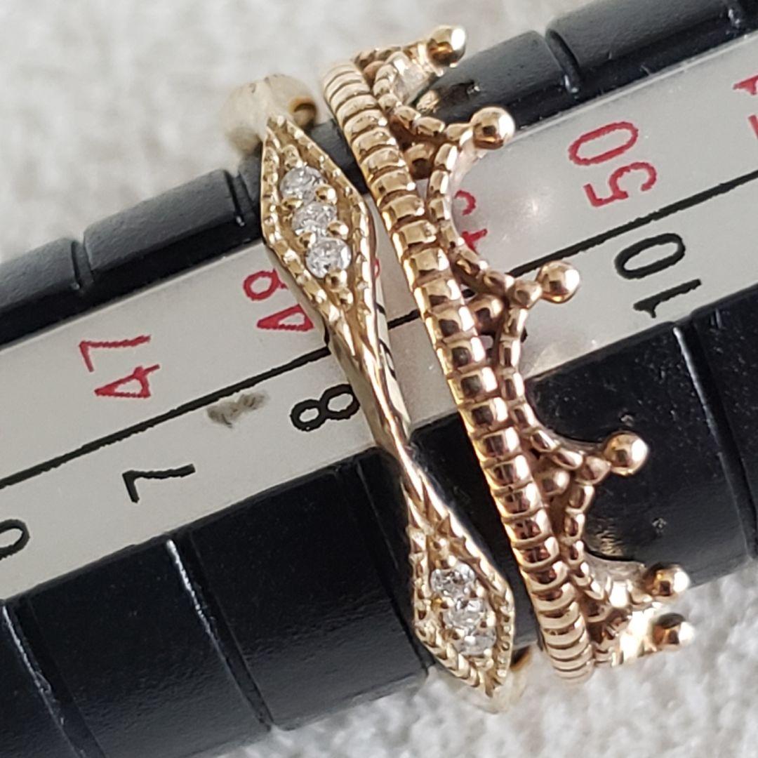 ティアラリング♡9号【エテ】K10 ティアラ ゴールドリング☆アガット