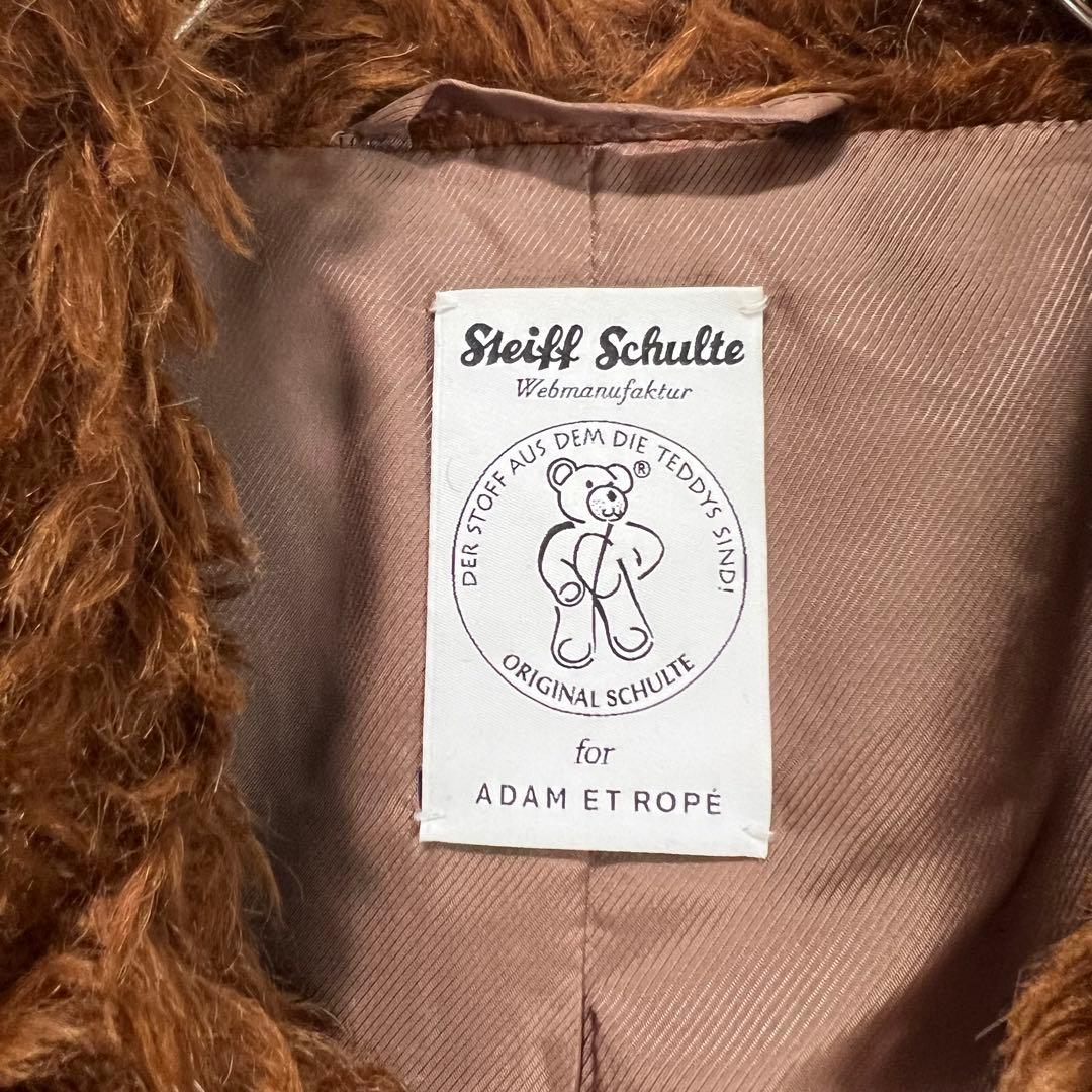 美品♡アダムエロペ×シュタイフコラボ ファーコート ジャケット