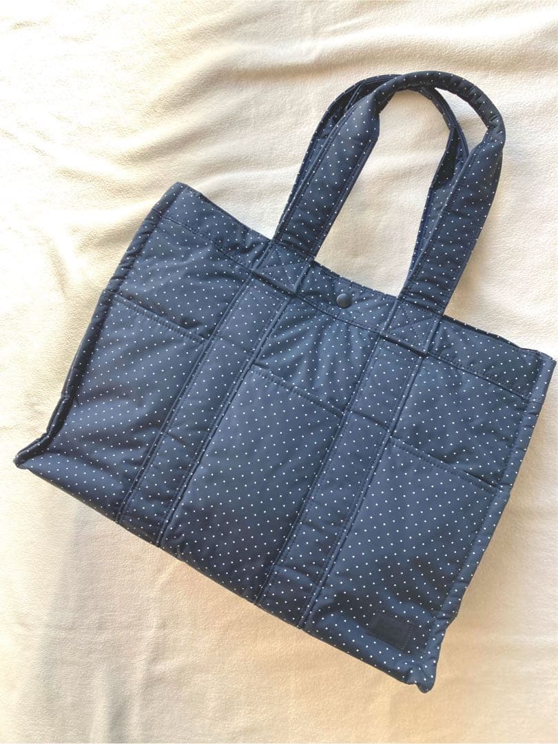 廃番　ヘッドポーター　タンカー　トートバッグ　ドット　ネイビー　藤原ヒロシ　美品 廃番 ヘッドポーター タンカー トートバッグ ドット ネイビー 藤原
