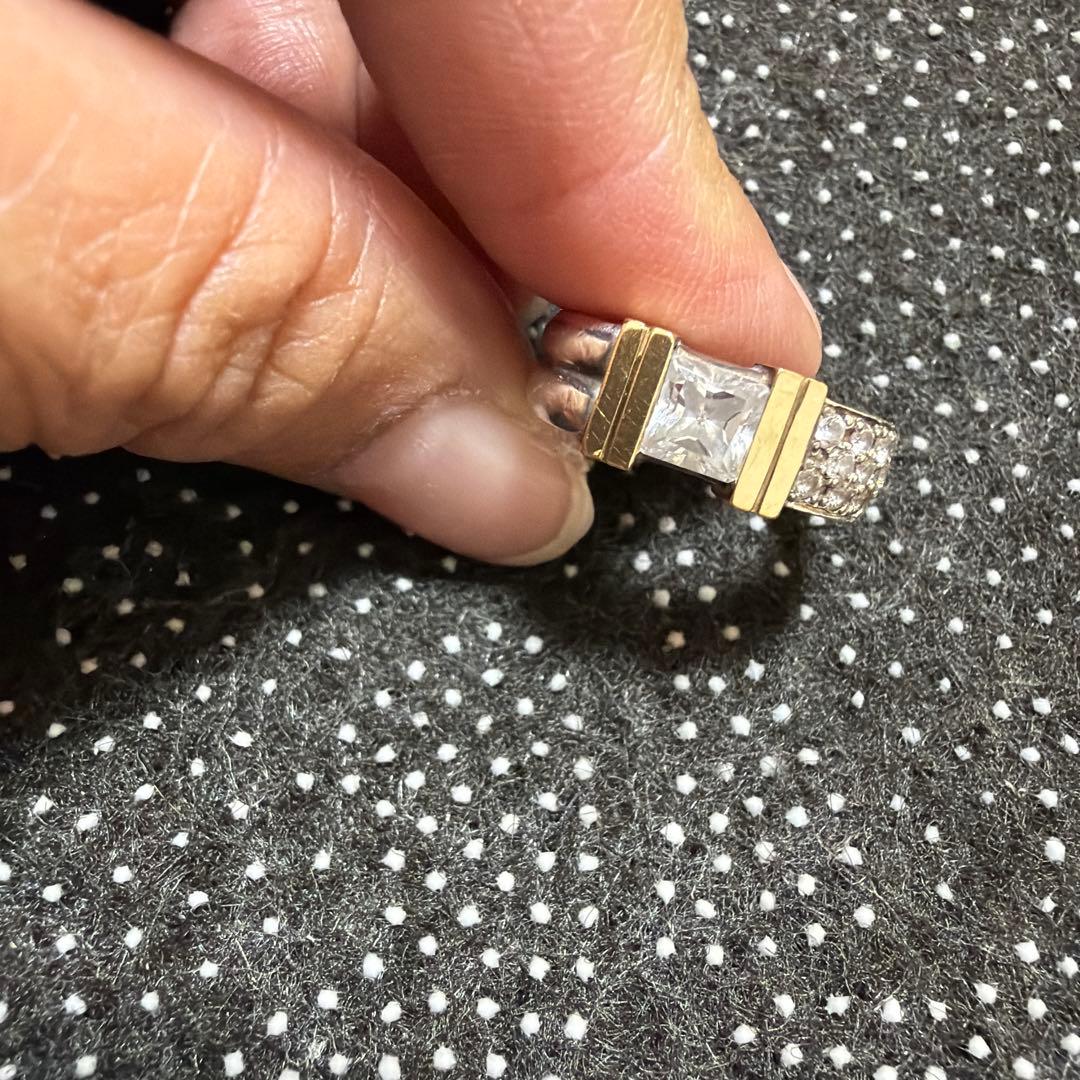 リンク　14K 925 シルバー ペアリング 指輪 シルバー925 sv925 銀 ランソー r6028-p