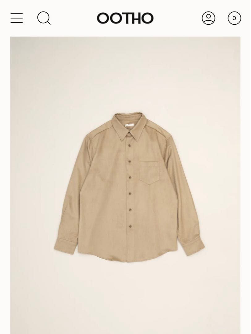 トップス OOTHO Original Faux Suede Shirt / Sand トップス OOTHO Original Faux Suede Shirt / Sand Original Faux