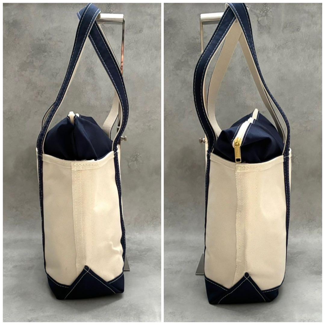 【極美品✨USA製】L.L.Bean ボートアンドトート ジップトップ ネイビー
