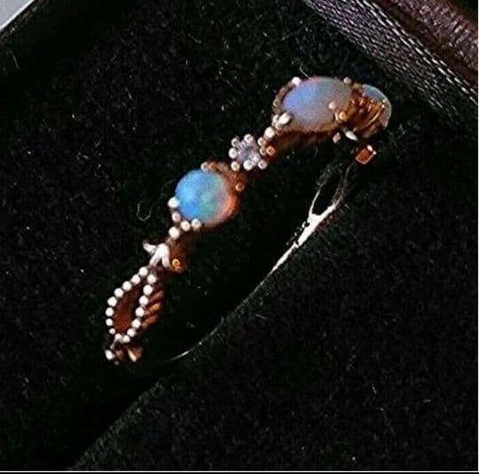 廃盤 agete オパールリング 9号