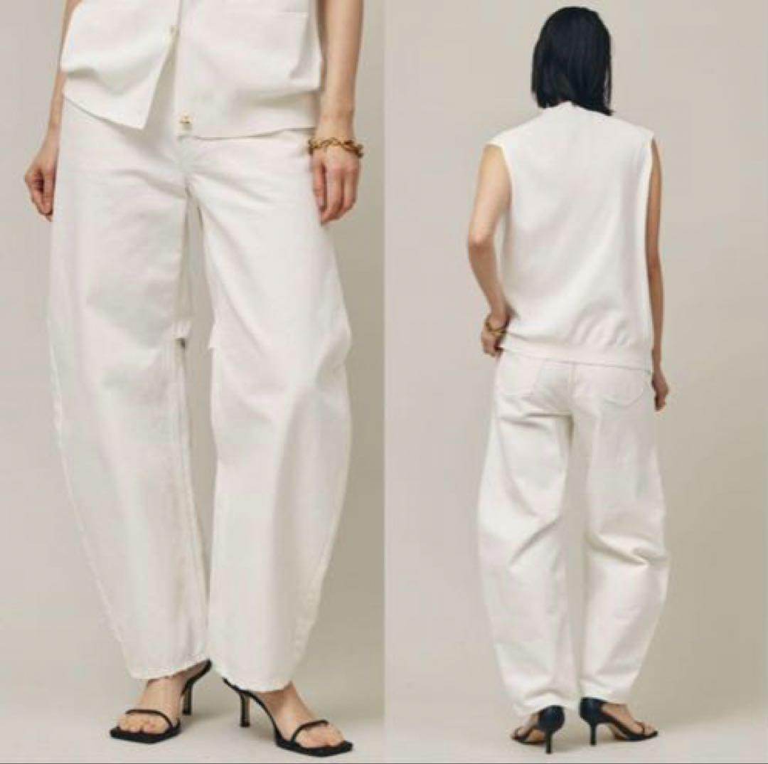 Curensology &RC カーヴィーデニムパンツ ホワイト 38 - メルカリ