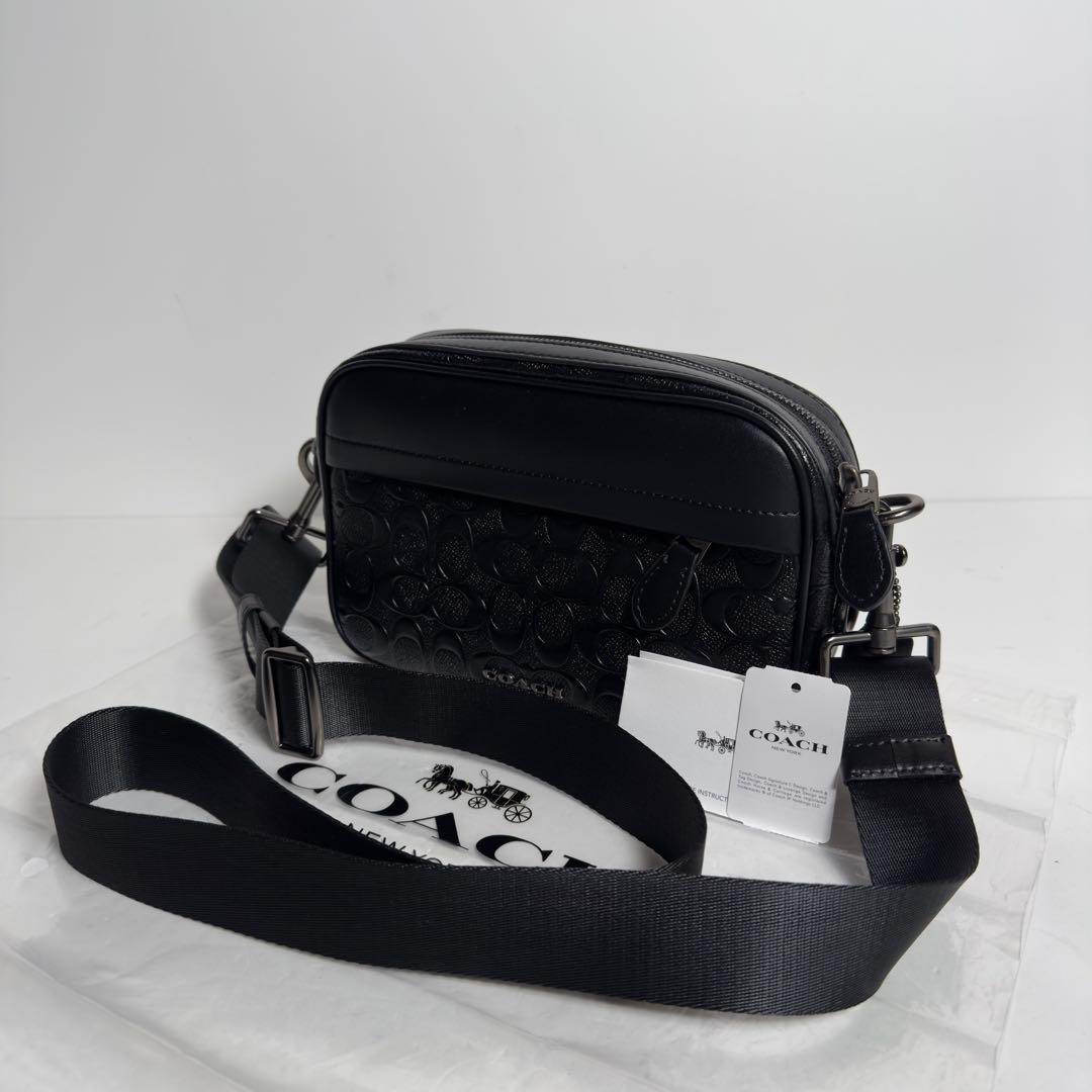 美品　コーチ　ショルダーバッグ　　クロスボディ　黒 COACH（コーチ） ショルダーバッグ メンズ レディース シグネチャー
