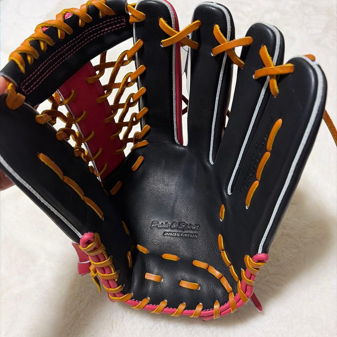 本日限定プロステイタス軟式外野用 桜刺繍 湯もみ型付け済即使用可 袋