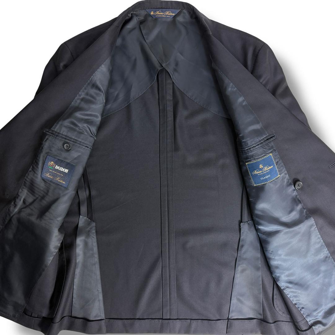 J7353 超美品 ブルックスブラザーズ 金ボタンダブル紺ブレザー 42REG