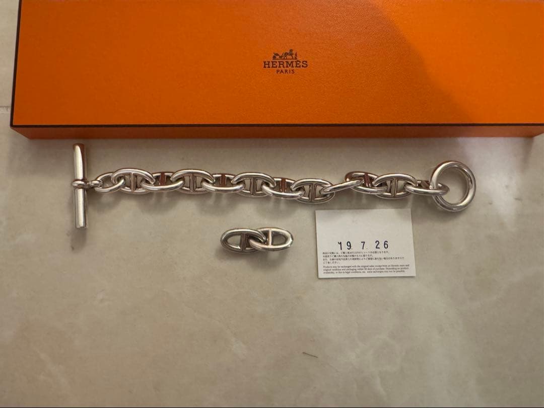 hermes シェーヌダンクルTGM11コマ HERMES - エルメス シェーヌダンクル ブレスレット TGM11コマ ブラック