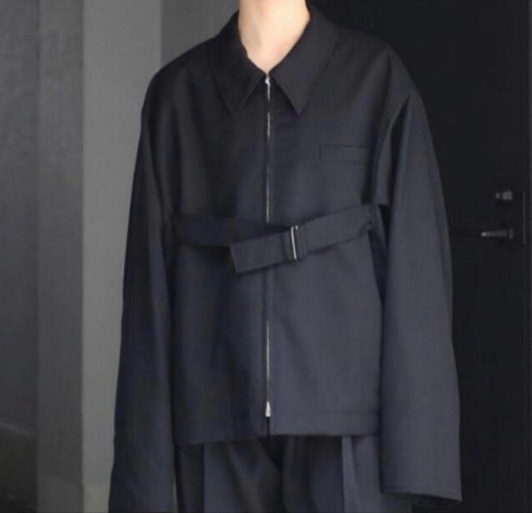 T*N様 stein21ss ディープネックジャケット stein | シュタイン LEATHER ZIP BLOUSON(BLACK) / レザージップ