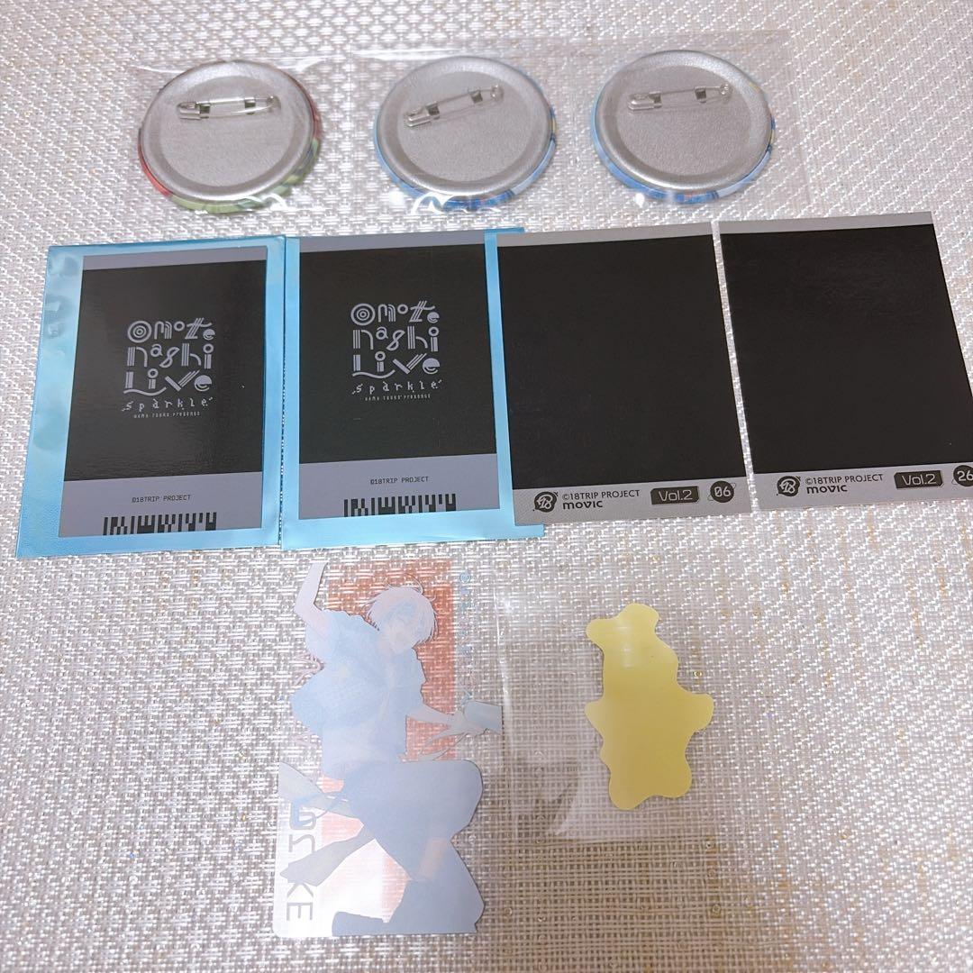 18TRIP 五十竹あく太 缶バッジ チェキ風カード おもてなしライブ