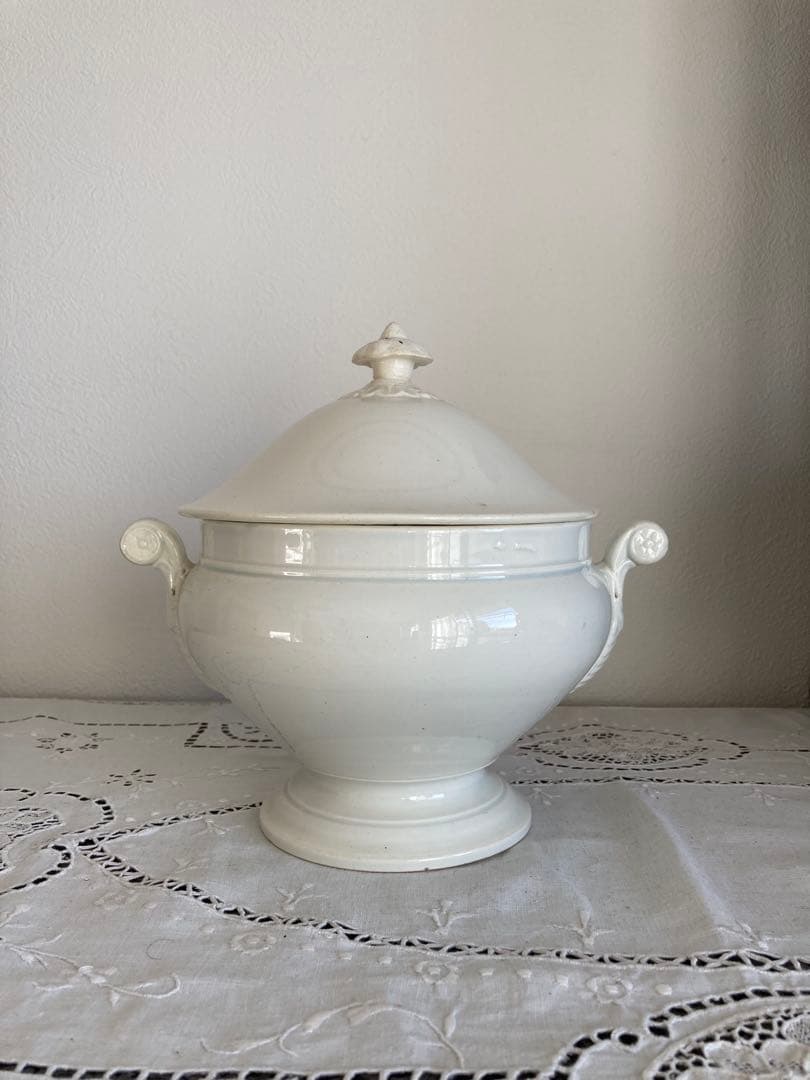 フランスアンティーク　ボルドーDavid JOHNSTON小さなスーピエール ボルドー窯David JOHNSTON小さなスーピエール | リボンときどきネコ