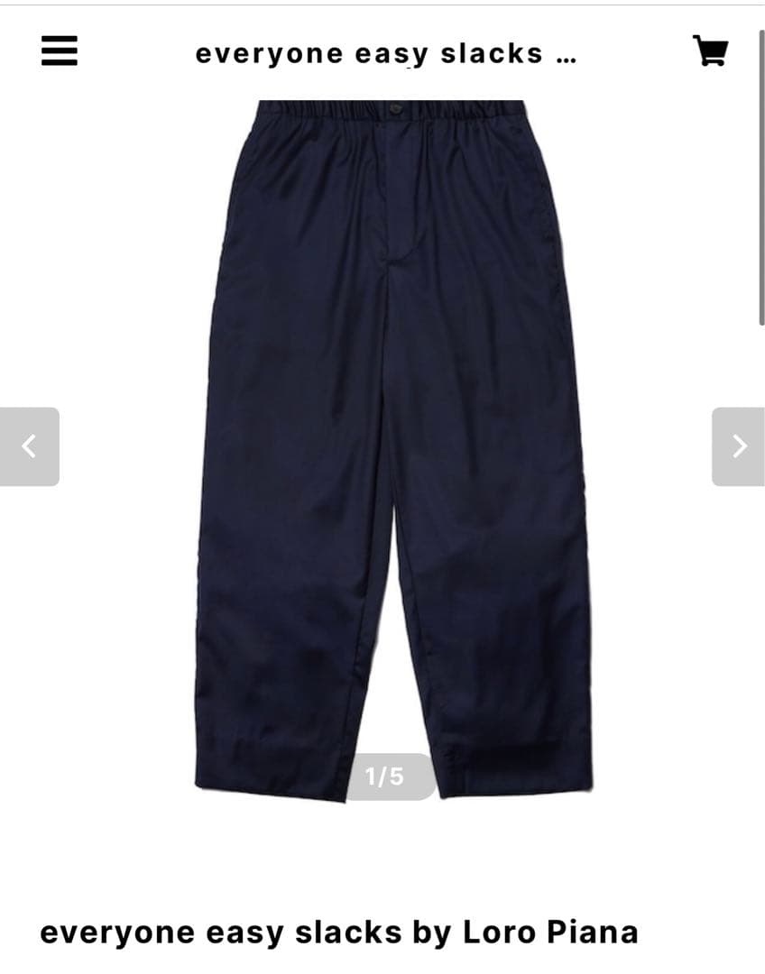 新品】everyone easy slacks by Loro Piana - メルカリ