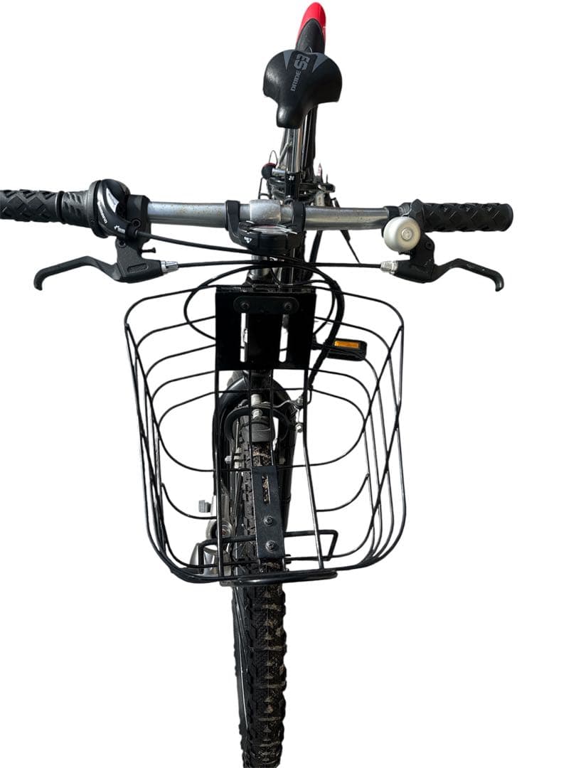 引取り希望】Prideキッズバイク ブラック フロントバスケット付き24