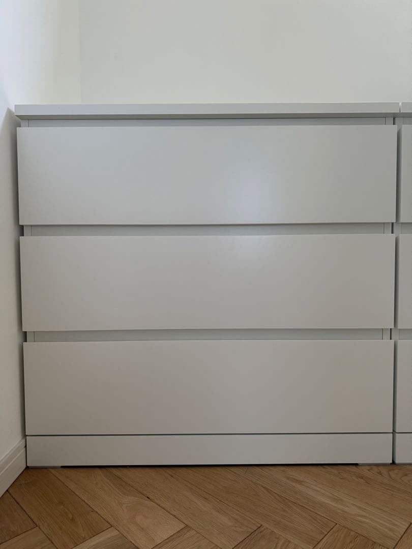 【美品】　IKEA マルム　チェスト　送料込み MALM マルム チェスト（引き出し×3）, ホワイト, 80x78 cm - IKEA