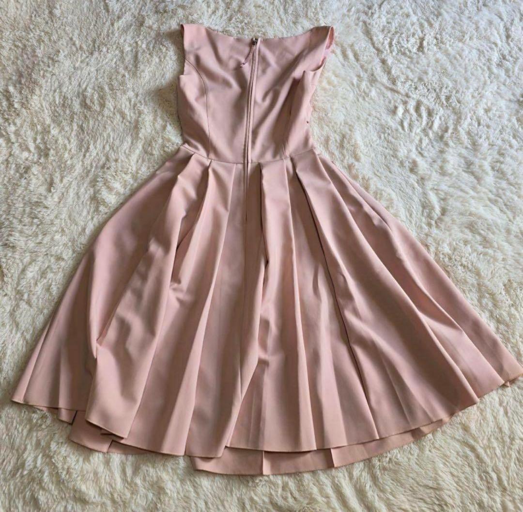 FOXEY フォクシー ノースリーブ ワンピース ピンク40 美品 フレア