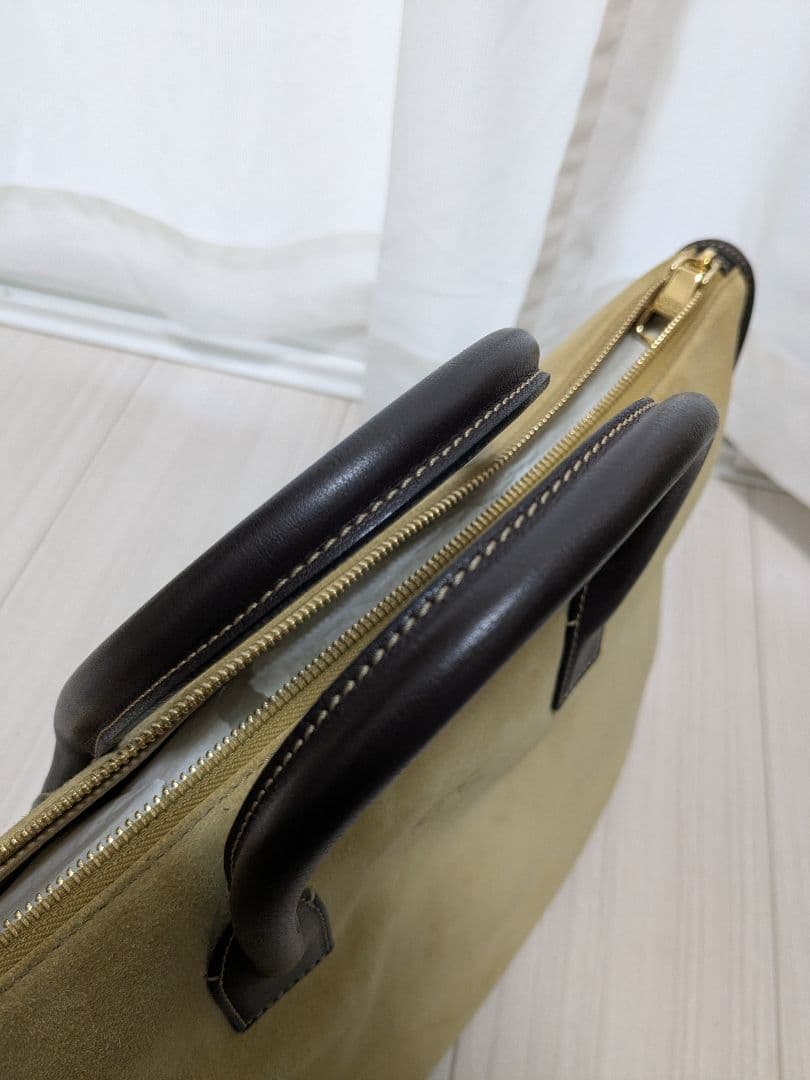 美品】LOEWE ロエベ ビジネスバッグ アナグラム スエード ベージュ A4