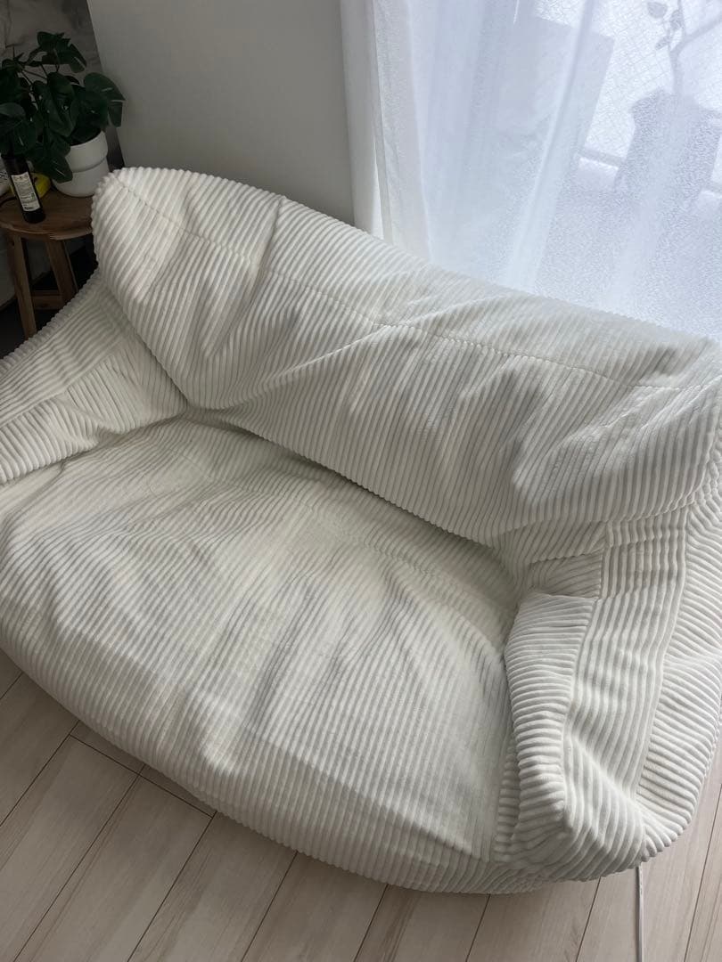 LOOSY ビーズソファ　2人掛け　アイボリー LOOSY 2人掛けビーズソファ Ivory｜2人用ソファ おしゃれ 一人暮らし