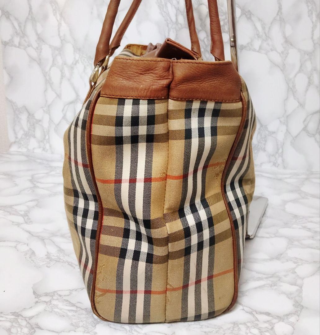 BURBERRY バーバリー ボストンバッグ ノバチェック 大容量 旅行バッグ