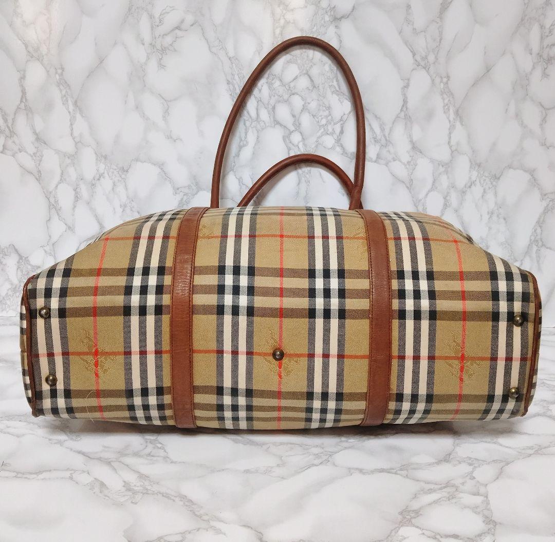BURBERRY バーバリー ボストンバッグ ノバチェック 大容量 旅行バッグ