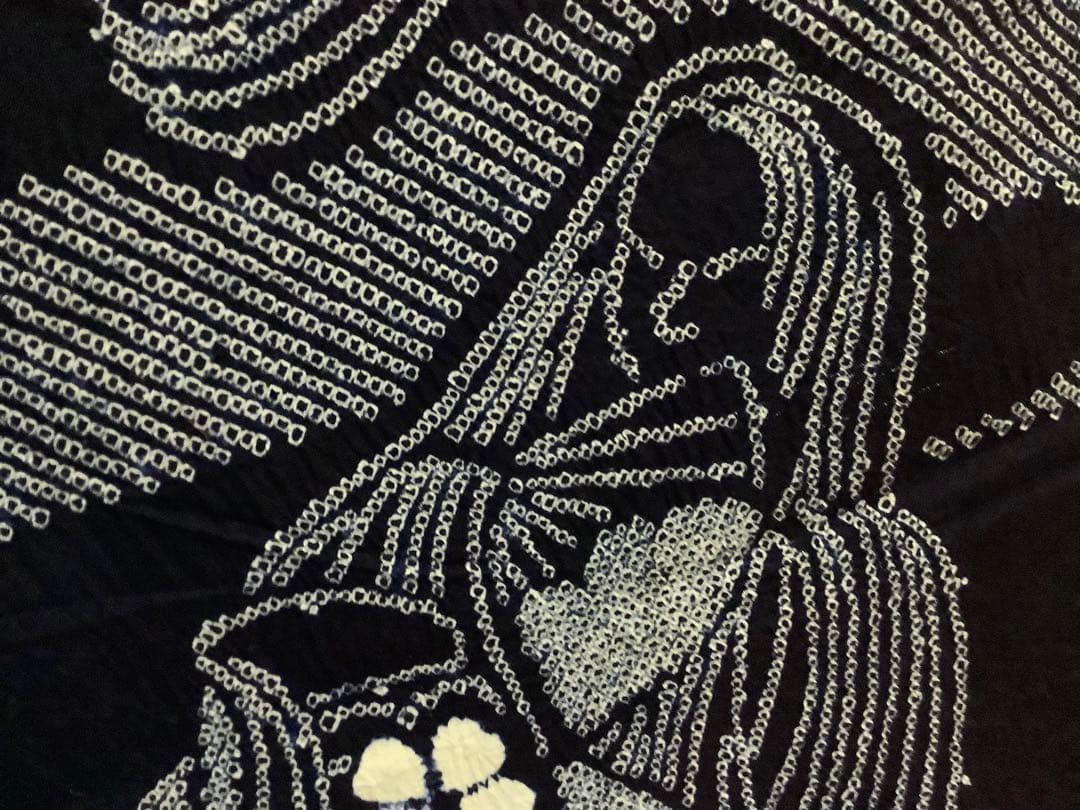 有松絞り 浴衣反物 平安絵巻 木綿 藍染め - メルカリ