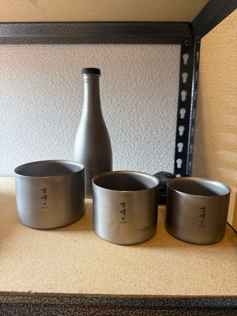  peak チタン　マグ　酒筒　セット　新品 snow peak（スノーピーク） 酒筒 Titanium 日本酒 sake 徳利 とっくり