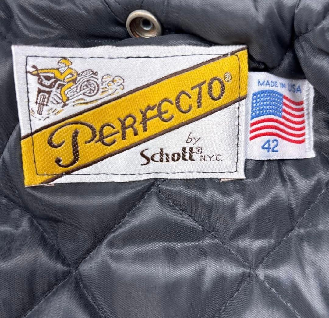 美品 ショット 90s ダブルライダース レザージャケット クラシック 42