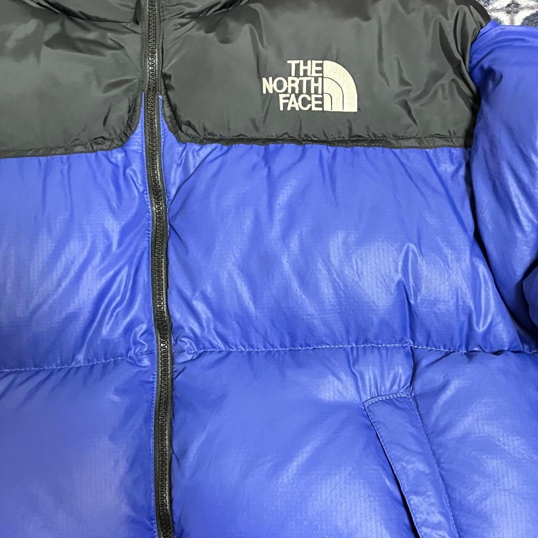 THE NORTH FACE ヌプシ ダウンジャケット 黒 青 90s レア - メルカリ